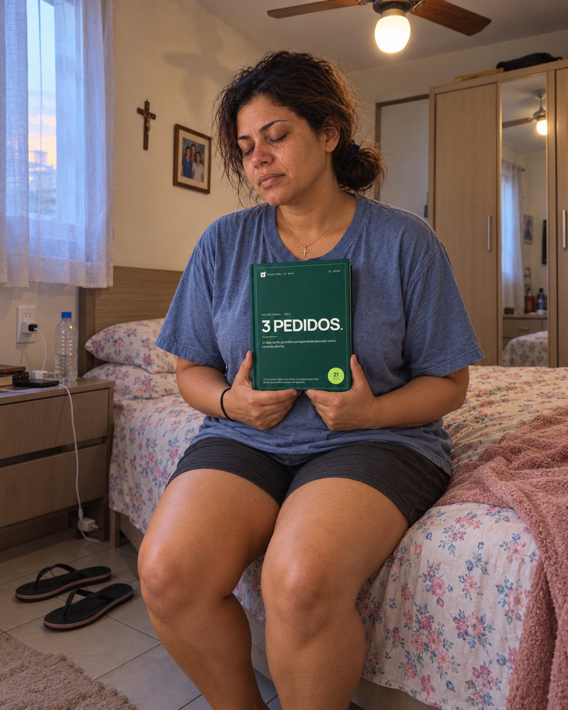 Leitora com o Devocional dos 3 Pedidos